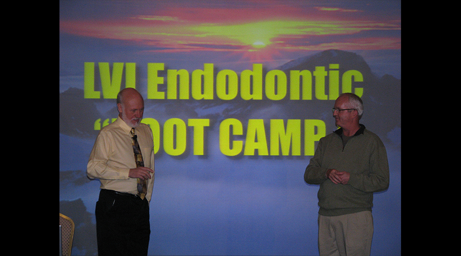 Two men presenting during Aspen Summit