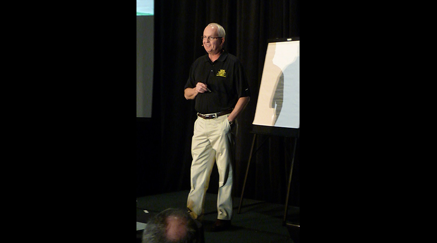 Man giving presentation at Napa Summit